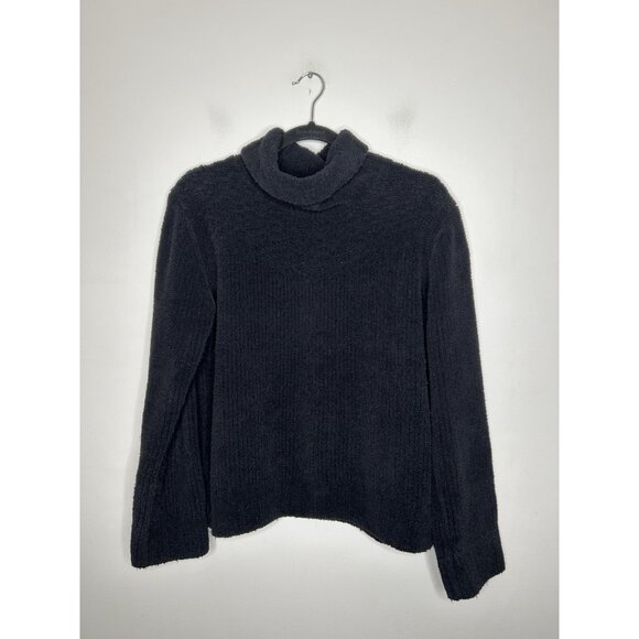 Columbia Women's Pullover Sweatshirt Sherpa Cowl Neck Black  Size Large - Picture 1 of 8